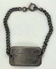 Original WWI US Army Soldiers ID Bracelet
