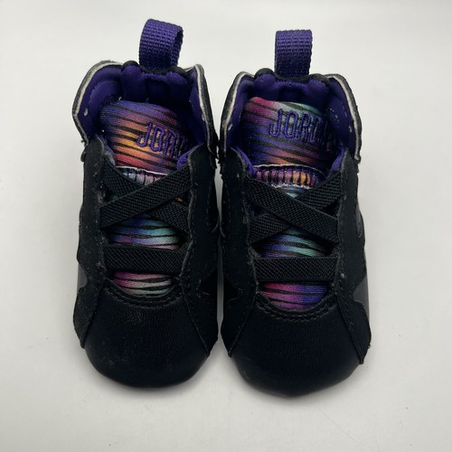 Nike Air Jordan 7 VII Retro black Baby Infant Shoes 305076-029 Size 2C - Picture 10 of 10