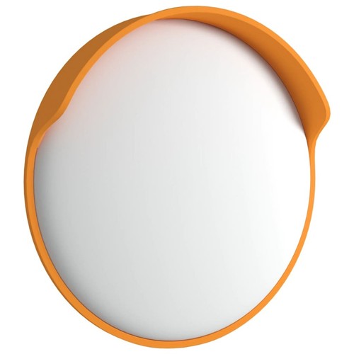 Outdoor Convex Traffic Mirror Orange 30 cm Polycarbonate Safety Road Visib 53081 - Picture 4 of 8