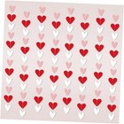 96 Red White Pink Heart Garland - NO DIY - Valentine's Day Party Decorations 