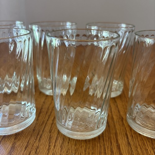 FEG68 Flat Bottom Tumbler By Federal Glass Optic Set Of 6 - Picture 2 of 6