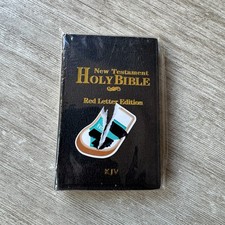 KING JAMES VERSION POCKET NEW TESTAMENT HOLY BIBLE RED LETTER BLACK COVER NEW