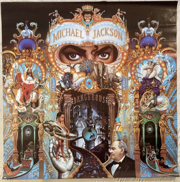 Michael Jackson Large 1991 Promo Poster Dangerous - Image 1 of 1