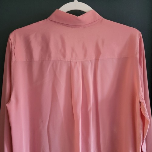 Equipment Femme 100 % Seide Signatur Seide Knopfleiste Hemd In Rosa Größe Medium - Bild 6 von 15
