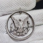 1878 - 1921 Morgan Silver Dollar Cut Out Jewelry US Love Token Type Coin