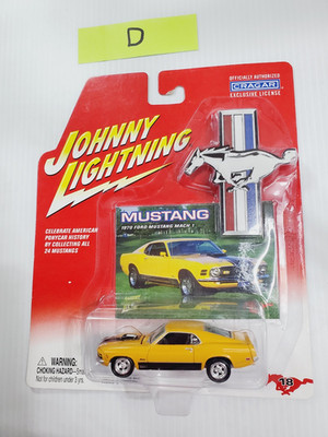 1970 Ford Mustang Mach 1 Orange Ponycar Car Johnny Lightning Muscle Cars USA (D)