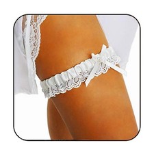 White Wedding Garter for Bride Womens Bridal Lace Garters 1 White