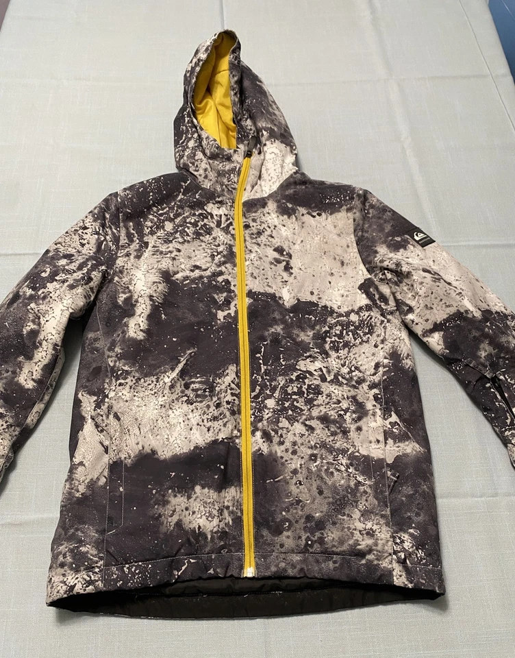 Jaqueta de Snowboard QUICKSILVER Preto/Branco Dryflight Tech 10K Tamanho 14/XL/TG/EG - Imagem 3 de 4