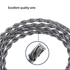 Earphone Cable Tear Resistant Soft Replacement Lossless Sound Silver Plated