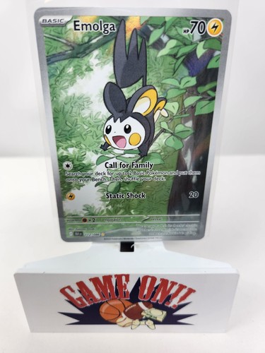 Pokemon Emolga 112/086 Black Bolt Illustration Rare Full Art sc
