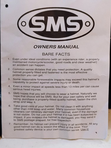 NOS Vintage Speed Mobility Systems SMS TAZ Route 66 Half Helmet L Large in Box - Bild 8 von 10