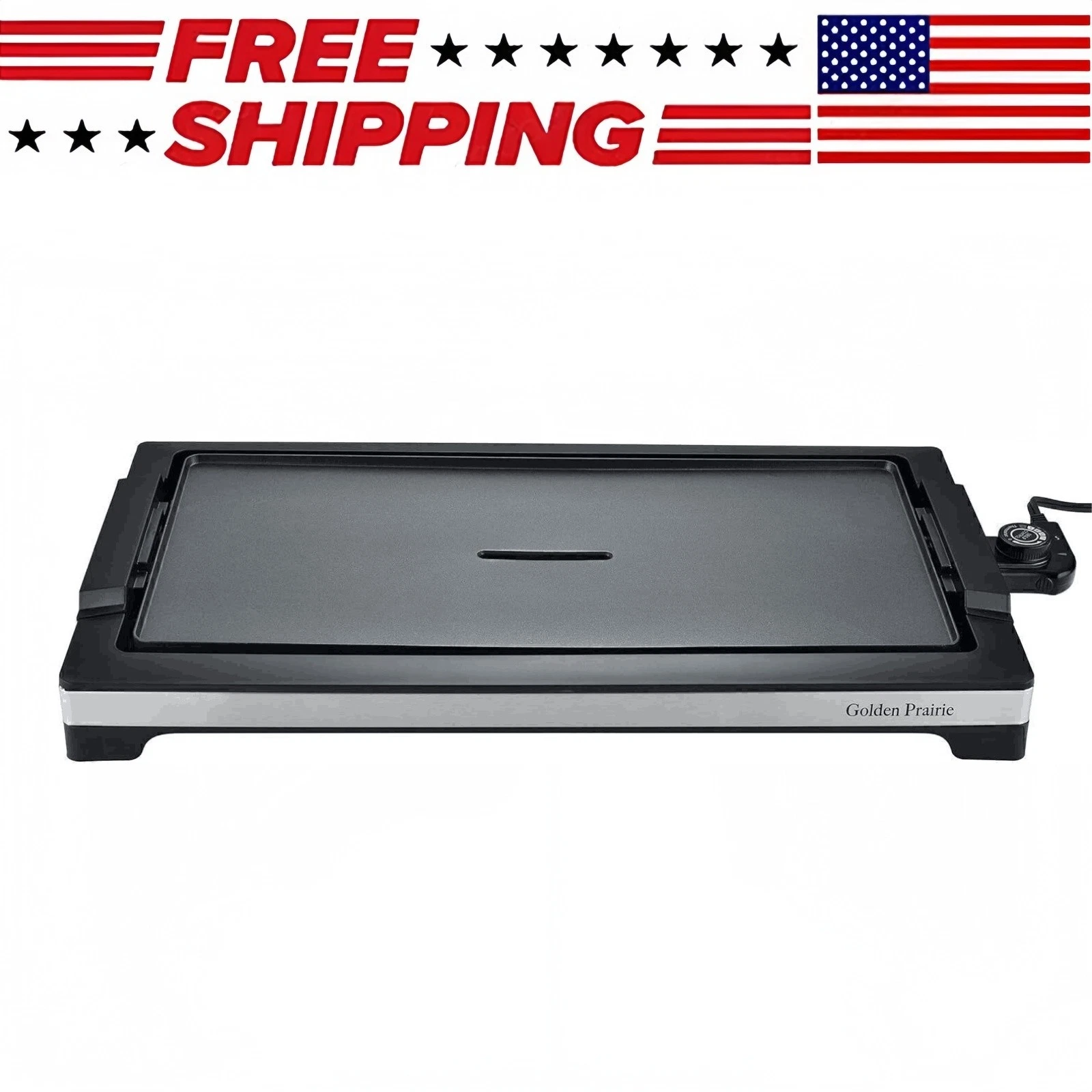1800W Electric Indoor Griddle Smokeless Tabletop Grill For Home Outdoor BBQ USA