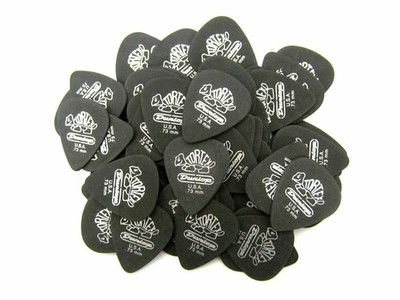 Dunlop Guitar Picks 72 Pack Tortex Pitch Black Standard .73mm 488R.73