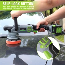 WORKPRO 5" Cordless Car Buffer Polisher Dual Actions 20V Brushless Sander Waxer