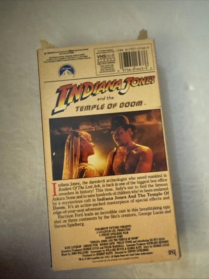 Indiana Jones and the Temple of Doom (VHS, 1989) - Image 2 of 3