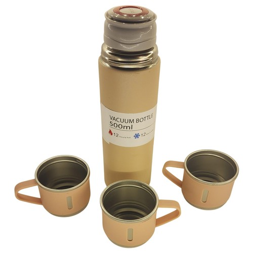 Gift Pack Stainless Steel Vacuum Thermo Flask Set W/2 cups insulated Bottle-New - Picture 8 of 9