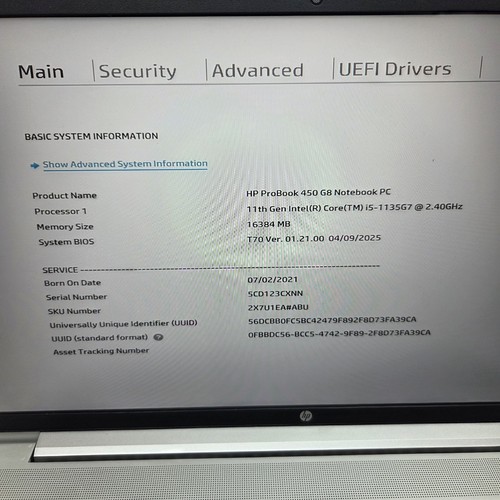 HP ProBook 450 G8 i5-1135G7 2.40Ghz, 16Gb, 512 SSD, FullHD - KEYBOARD FAULTY - Picture 7 of 12