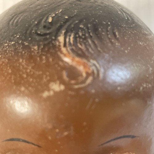 Antica bambola nera primi '900 composizione afroamericana 12" - Foto 13 di 19