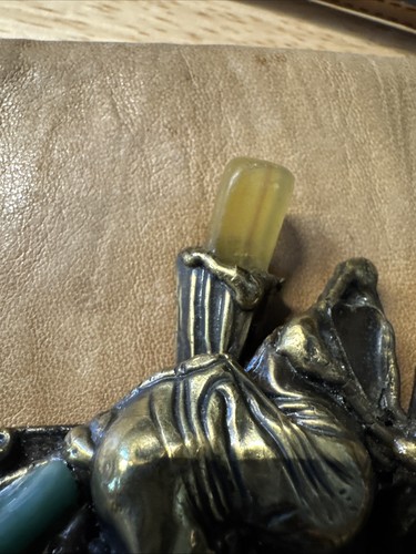 Stone Age Leather Gemstone Purse RARE! Stone Accents - Picture 6 of 24