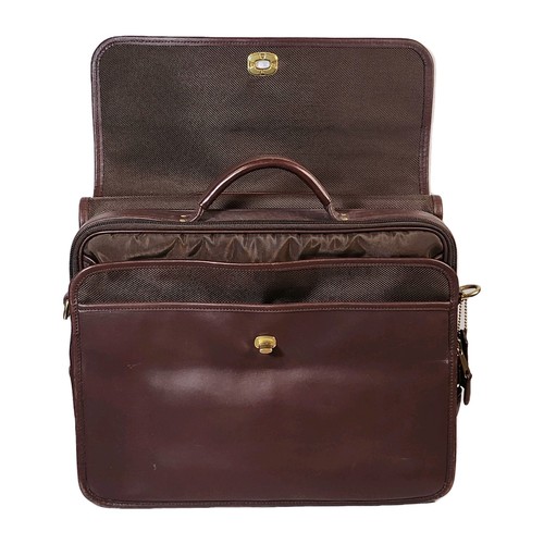 COACH Vintage Unisex Luxury Designer Leather Briefcase Mahogany 0544 Rare - Picture 3 of 22