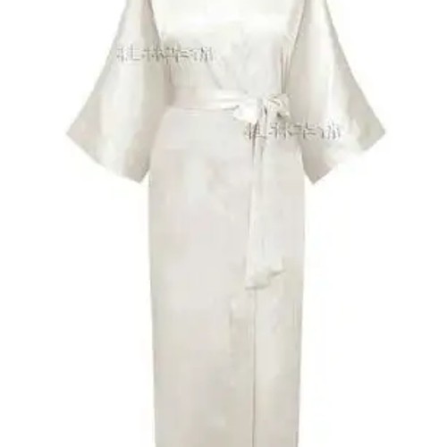 Women Silk Satin Long Wedding Bride Bridesmaid Robe Kimono Robe - Picture 67 of 70