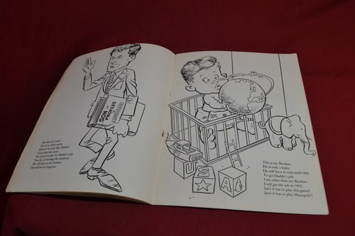 VINTAGE 1962 JFK COLORING BOOK SATIRE POLITICAL JOHN KENNEDY UNUSED - Picture 6 of 15