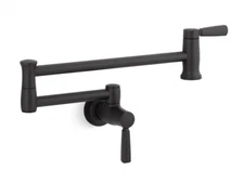 Kohler Traditional K-35744-BL Wall Mounted Pot Filler Faucet Matte Black NEW Box