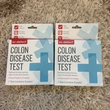2x EZ Detect Colon Disease Self Test Kit For Colorectal Disease 5 Pads May 2026