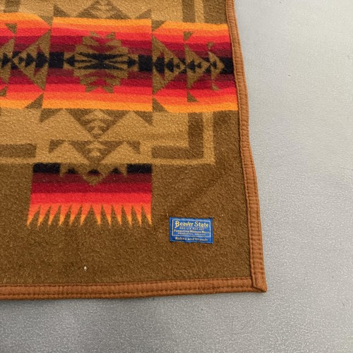 Pendleton Blanket Beaver State Wool Robe Southwest Geometric Aztec 74x63 Western - Picture 4 of 17