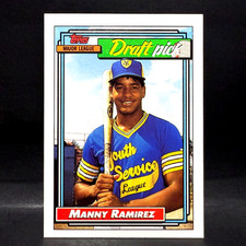 1992 TOPPS DRAFT PICK MANNY RAMIREZ RC #156 (YOUTH SERVICE LEAGUE)