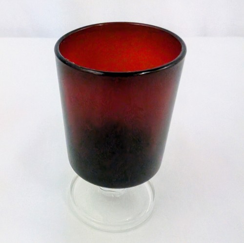1 Vintage Luminarc Ruby Red Footed Glasses Cristal D'Arques Cavalier France 4oz