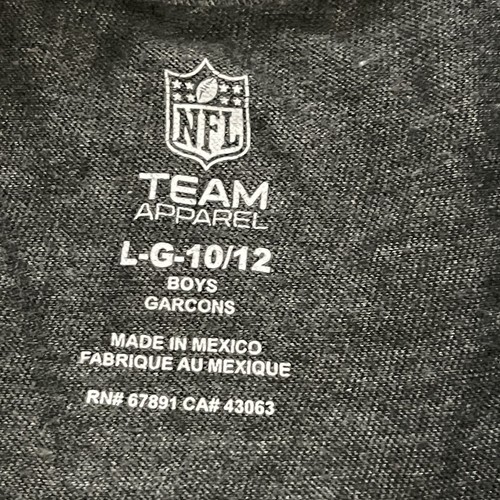 Oakland Raiders Long Sleeve Shirt Youth 10-12 Large Dark Gray NFL Team Apparel - Picture 4 of 10