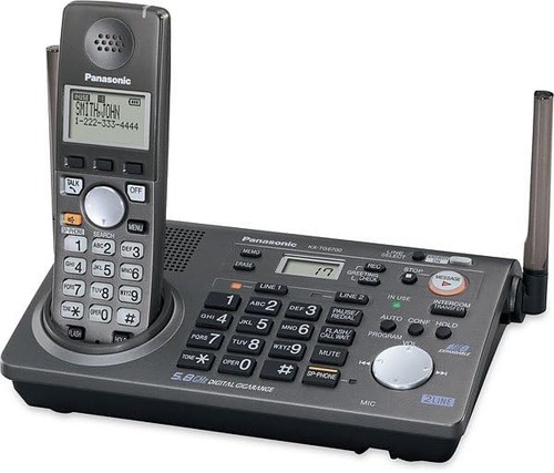 Panasonic KX-TG6700B 5.8 Ghz Cordless Phone Two-line Expandable Phone System - Picture 5 of 7
