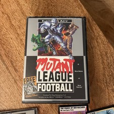 Sega Genesis Game Mutant League Football W/ Cards Reg Card And Manual