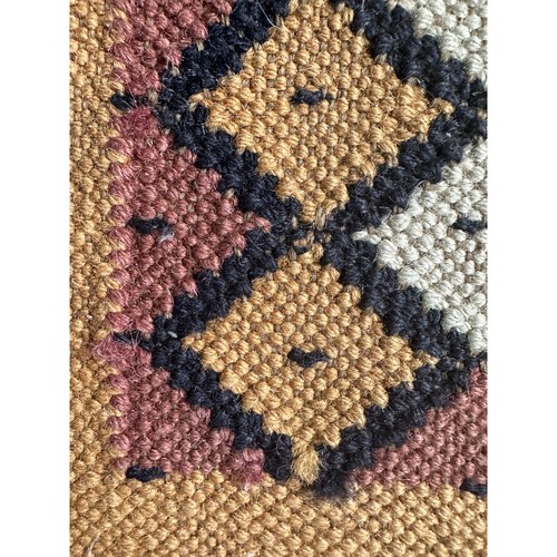 Vintage Türkischer Kelim Teppich Boho Aztekenteppich 37x25" Wolle Jute Natur Gewebt - Bild 18 von 19