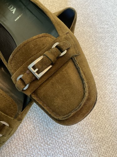PRADA Loafer Gr. 38 Wildleder Khaki Original *TOP* - Bild 9 von 12
