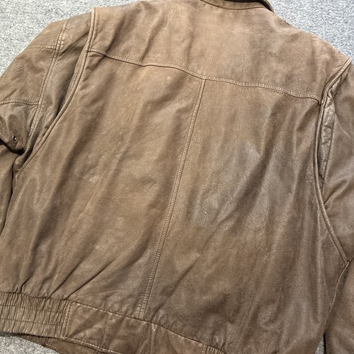 Giacca Bomber Vintage Mirage Classics Pelle Uomo Grande Marrone Pilota Biker Cappotto - Foto 15 di 23