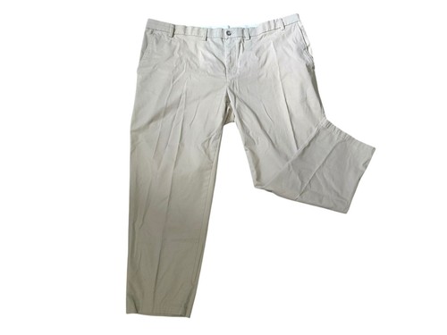 Pre-Owned George Mens Size 48 X 30 Khaki Tan Chino Straight Stretch Performance - Picture 1 of 6