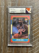 1986-87 Fleer #23 Walter Davis Game Used Patch Jersey Fusion BGS Authentic Suns