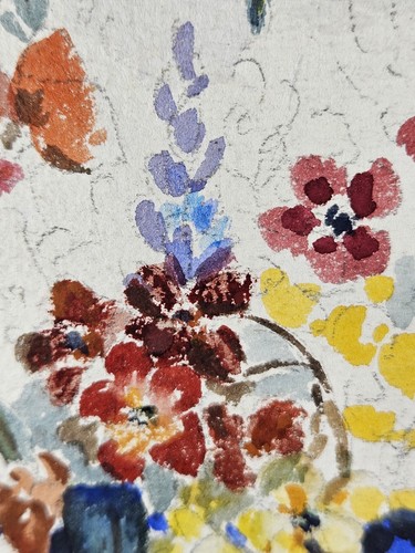 DOUBLE SIDED ORIGINAL WATERCOLOR STILL LIFE AND FLOWERS BY MOLLIE WALLACE - Picture 23 of 24