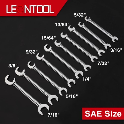 Mini Double Open End Wrench Set SAE 10 Pcs 5/32" to 7/16" with Portable Stora... - Picture 7 of 7