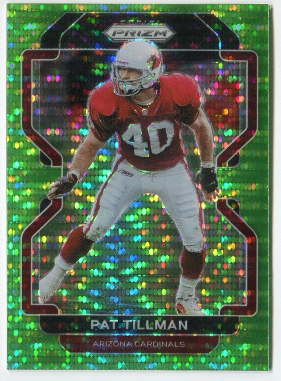 2021 Panini Prizm - Neon Green Pulsar Prizm #83 Pat Tillman Arizona Cardinals