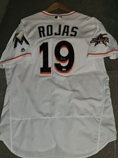 2017 Miguel Rojas Miami Marlins (Dodgers) Signed Jersey, Jose Fernandez Patch!!!