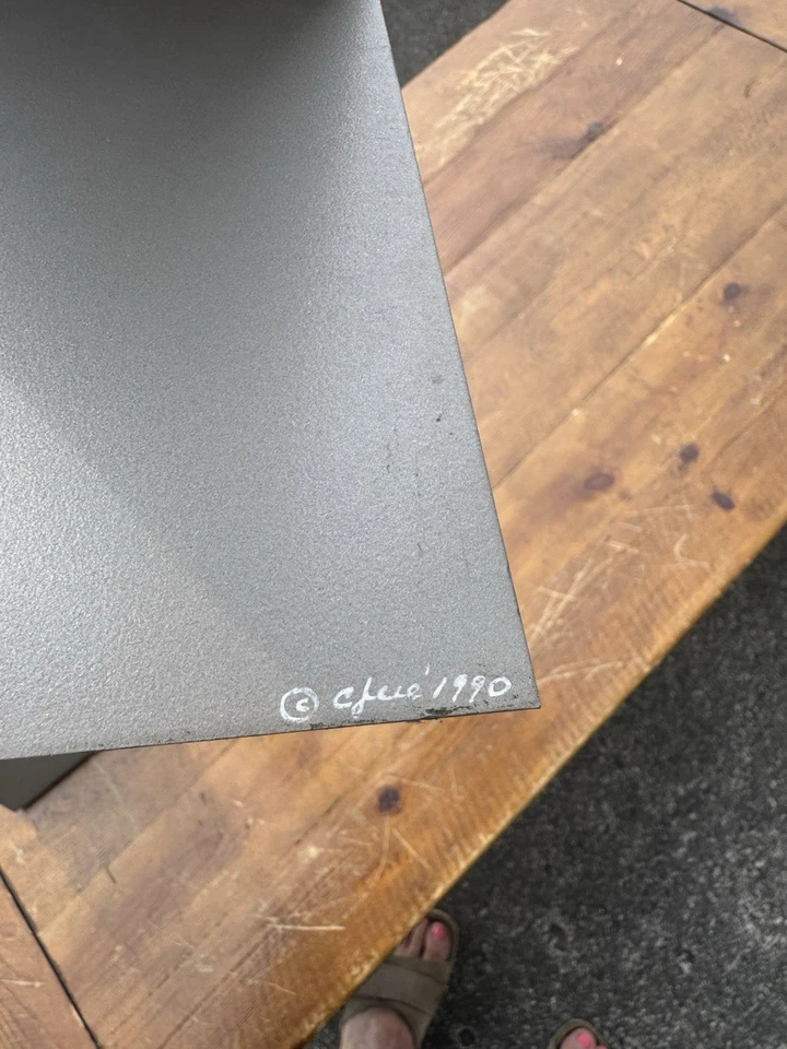 Rare Set C Jere Sculptures Steel Abstract 3D Memphis Style Guy Girl Revival 1990 - Image 3 of 3