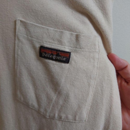 Patagonia Men's Work Long Sleeve T-Shirt Beige Hemp Size L - Picture 4 of 8