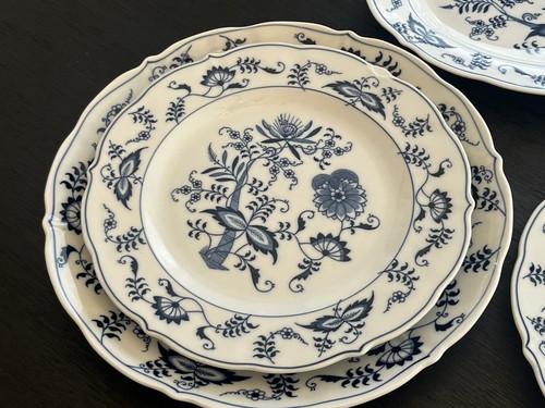 Juego de 7 platos de cena Blue Danube China Japón cebolla azul, plato para picar, plato - Imagen 4 de 9