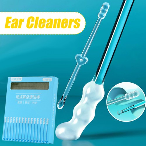 Herramienta de eliminación de cera de oído con punta de resina lavable 24 piezas, limpiador de oídos pegajoso reutilizable selecciones - Imagen 11 de 12