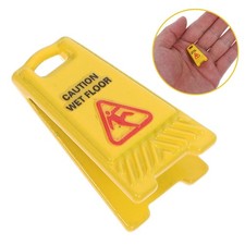 12 Pcs Miniature Warning Sign for Pretend Play Dollhouse Caution Signs Floor