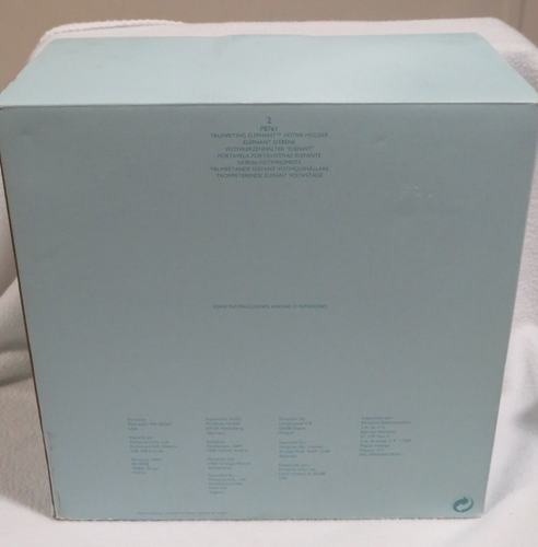 PARTYLITE Trompete Satin Schwarz ELEFANT Votivkerzenhalter 10" mit Box - Bild 8 von 11