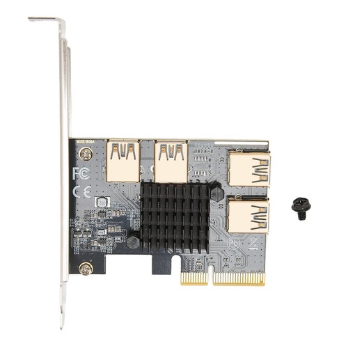 Pci‑E Riser Card Pci‑E X4 1 To 4 Pci Express 16X Slot Adapter Card Usb 3.0 AM - Picture 18 of 24